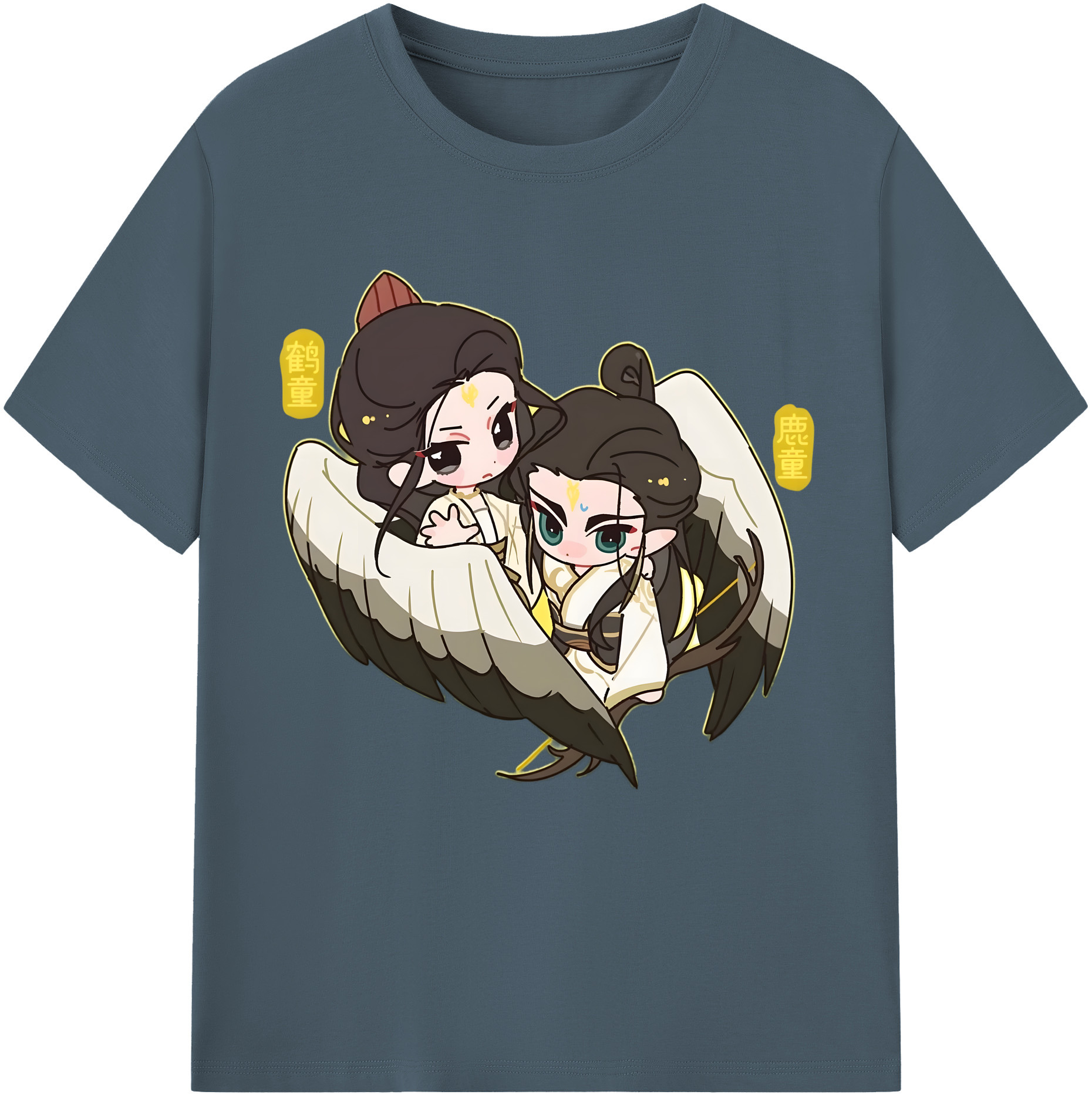 （画像用） Ne Zha 2 ナタ 魔童の大暴れ 綿100％半袖Tシャツ（フロントプリント）
